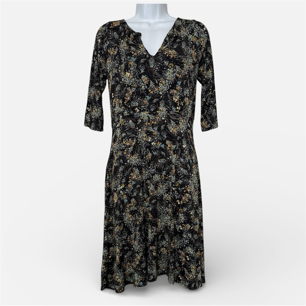Salaam Dress Fit & Flare‎ Jersey Hippie Festival Floral w/ Pockets USA Women’s L